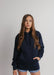 101 Adult Comfort Hoodie Navy Front Full View