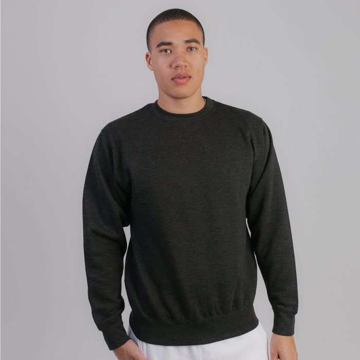 103 Adult Comfort Crew Sweatshirt Charcoal Front View