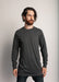 1401 Men Long Sleeve T Shirt Charcoal Heather Front Full View