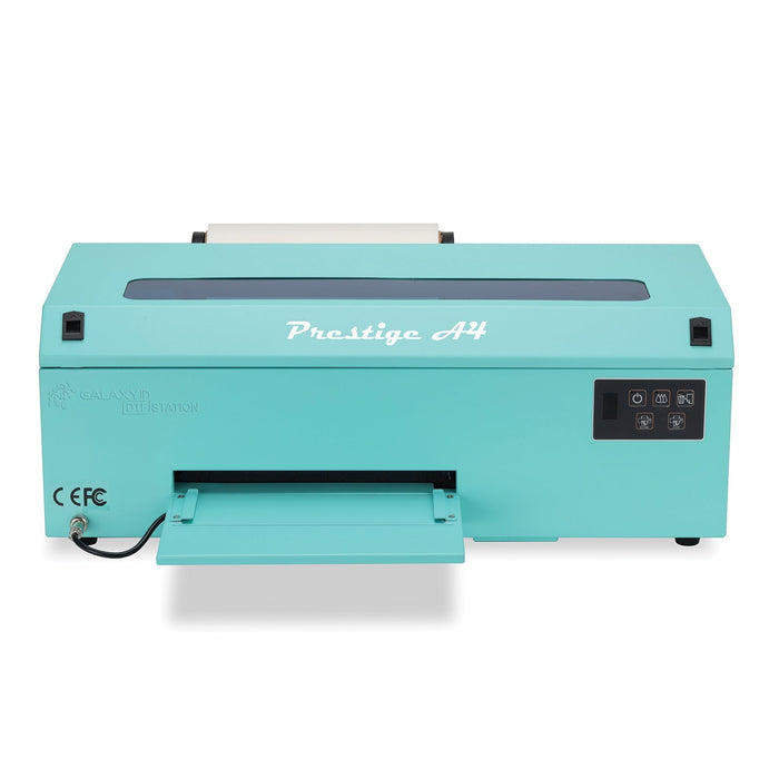 Prestige A4 DTF Printer cyan front view.