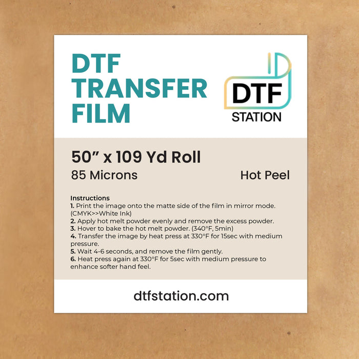 DTF Station Warm Peel Film Rolls 50 x 109 yd roll