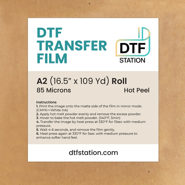 DTF Station Warm Peel  Film Rolls A2 zoomed in