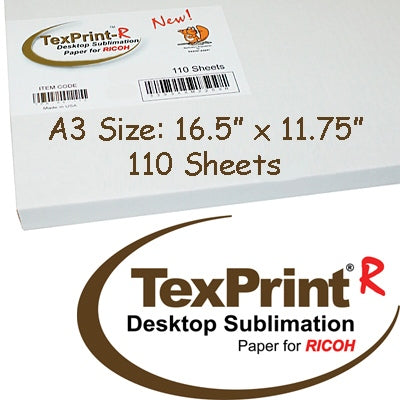 TexPrint R Sublimation Transfer Paper, 120GSM, 110 Sheets