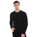 1401 Men Long Sleeve T Shirt Black Front Full View