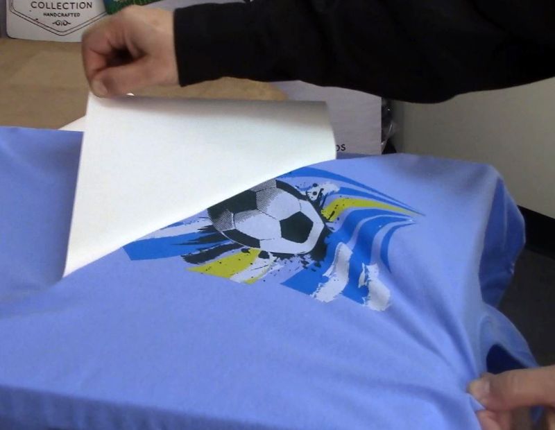 iColor ® Light 1 Step Transfer Media on blue shirt