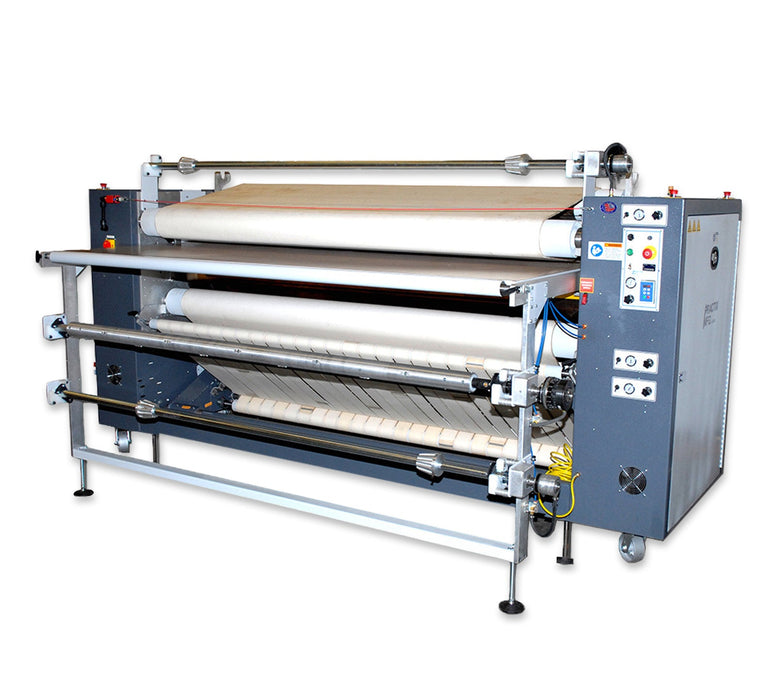 Practix OK-16 Cut Part with Roll To Roll Rotary Sublimation Transfer Press 16" Diameter Drum