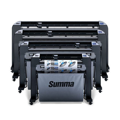 Summa S Class 2 D-Series Drag Knife Cutter with Integral Stand and Basket, OPOS X and Sheet Cut-off System