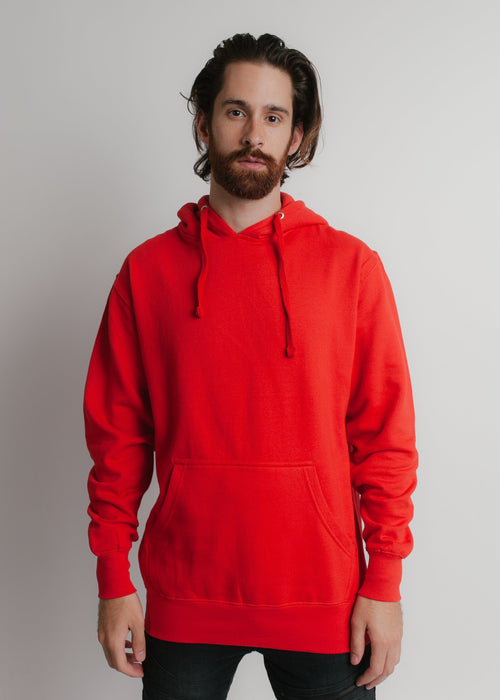 101 Adult Comfort Hoodie Red Front Full View