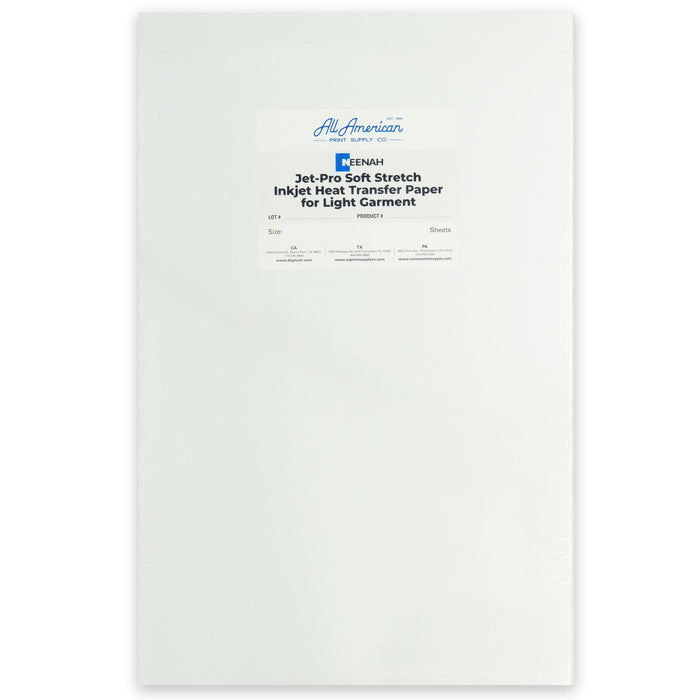 JET-PRO Soft Stretch InkJet Transfer Paper - 11 x 17