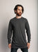 1401 Men Long Sleeve T Shirt Charcoal Heather Front Full View