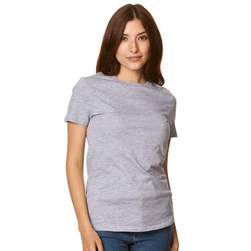 Smartex 4001 Women's Tru-Fit Heather Grey T-Shirt