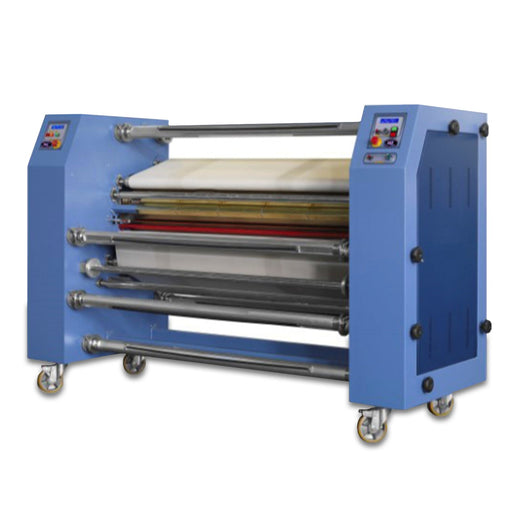 64" Width, 13.75 inch Oil Drum 7460 Roll to roll Rotary Heat Press