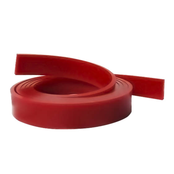 squeegee rubber opaque red