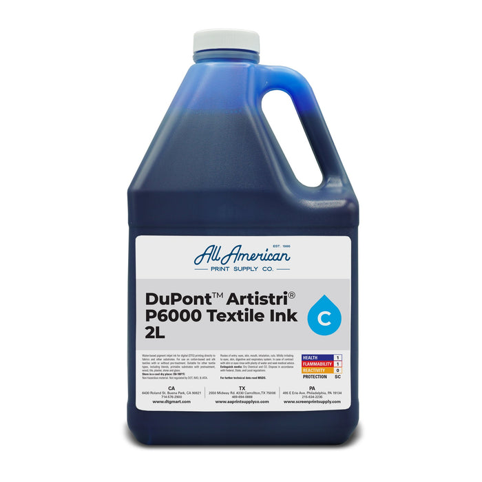 Dupont Artistri P6000 DTG Textile Ink 2L Cyan