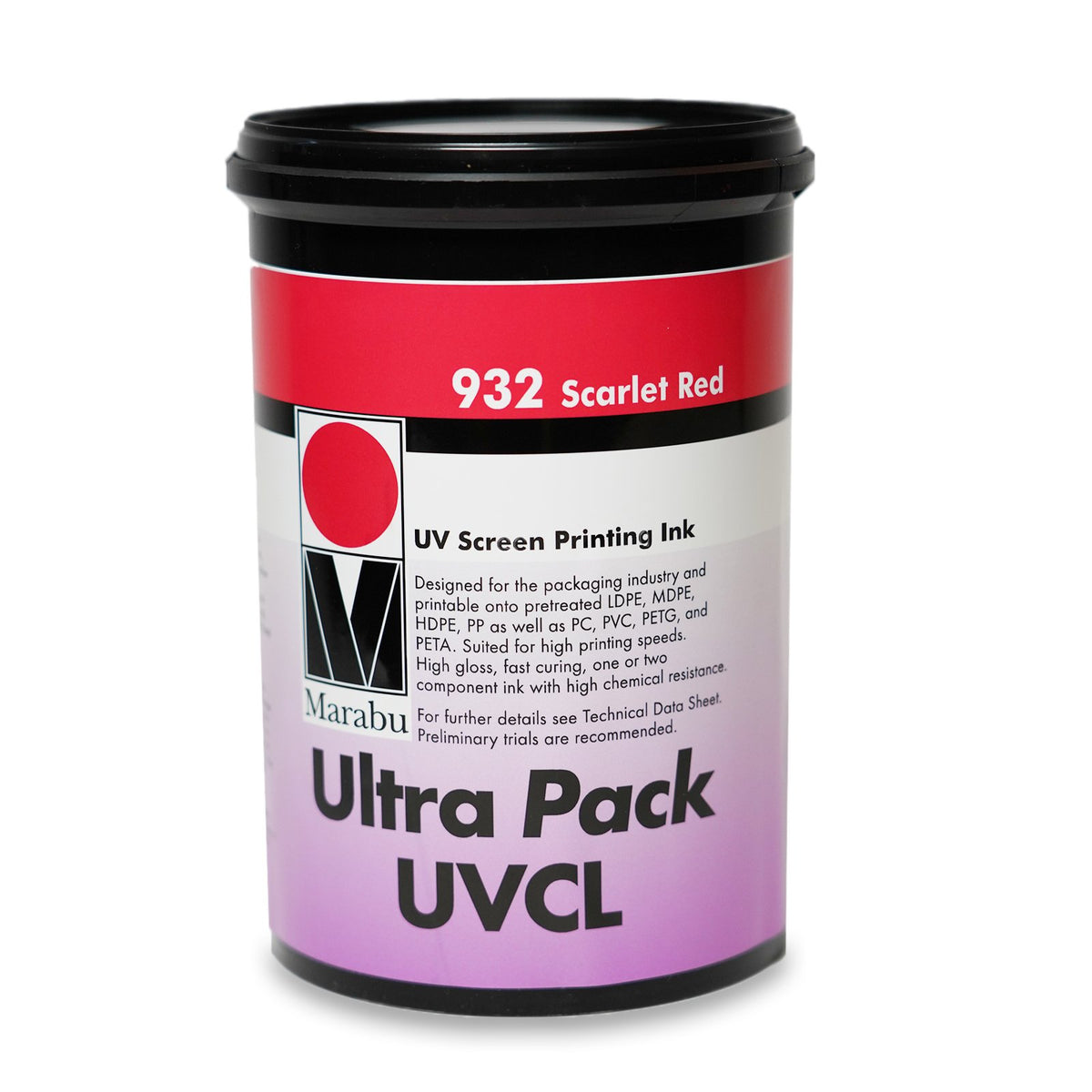 Marabu Ultra Pack UVCL Screen Printing Ink (1Kg Can)