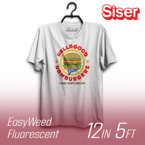 Siser EasyWeed Fluorescent Heat Transfer Vinyl - 12" Width 5 FT