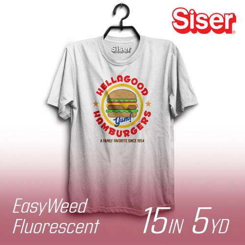 Siser EasyWeed Fluorescent Heat Transfer Vinyl - 15" Width 5 Yard