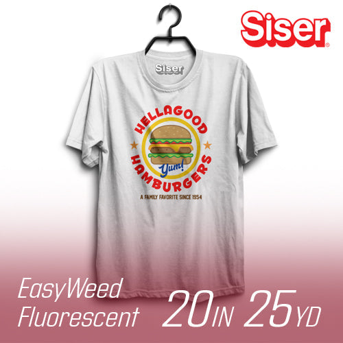 Siser EasyWeed Fluorescent Heat Transfer Vinyl - 20" Width 25 Yard