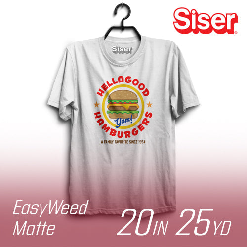 Siser EasyWeed Matte Heat Transfer Vinyl - 20" Width 25 Yard