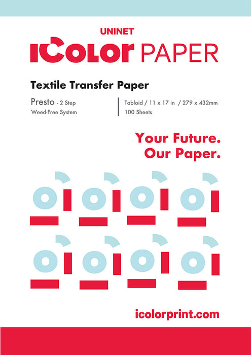 iColor Presto! Metallic Finish 'A' Transfer Media - Requires 'B' adhesive media. Perfect for your presto printing projects.
