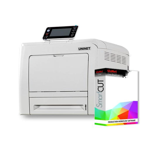 iColor 550 Digital Color White Media Transfer Printer and SmartCUT Includes iColor ProRIP Front View