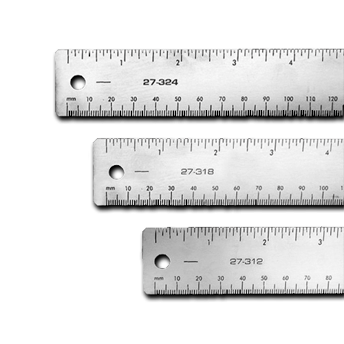 Xtreme Stainless Steel Rulers Inches and Metric
