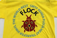 Prisma Flock Heat Transfer Vinyl on Yellow T Shirt